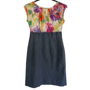 Alyx Floral Top Denim Skirt Mini Dress